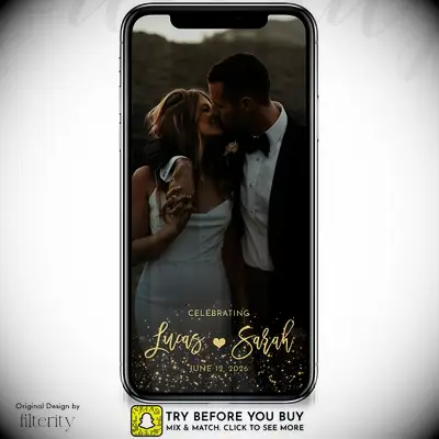 Sparkle custom wedding filter 