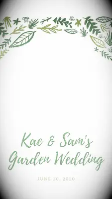 Green leaf wedding filter