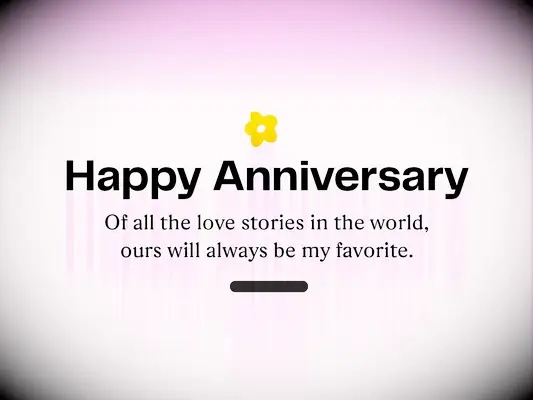 Happy Anniversary image with romantic anniversary quote for husband or wife