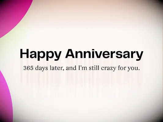 Happy Anniversary image with one-year anniversary quote