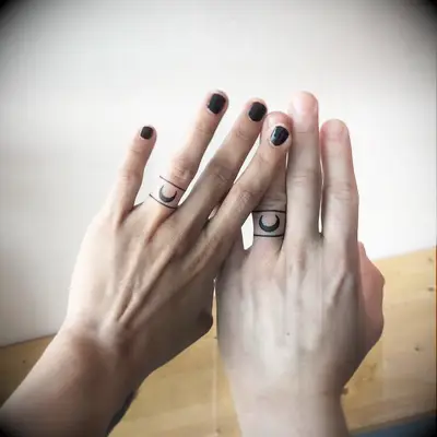 Matching moons tattoo