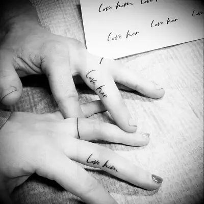 Love her and him tattoos