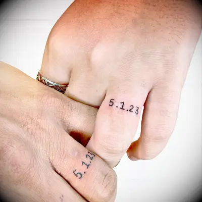 Anniversary date tattoo