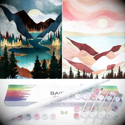 Adult paint by numbers kit from Amazon