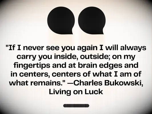 Romantic Love Quotes Charles Bukowski