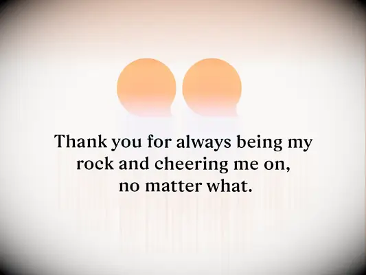 Message of thanks for support to boyfriend