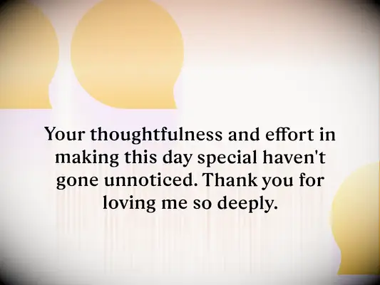 Message of thanks for boyfriend on special occasion