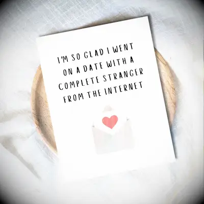 Funny online dating card