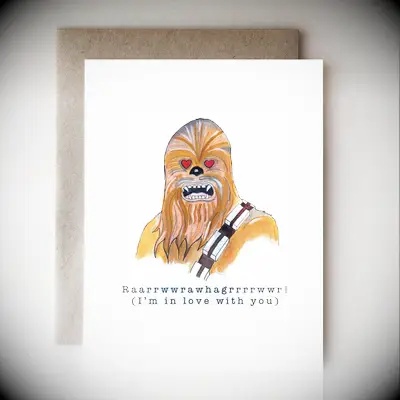 Star wars themed valentine