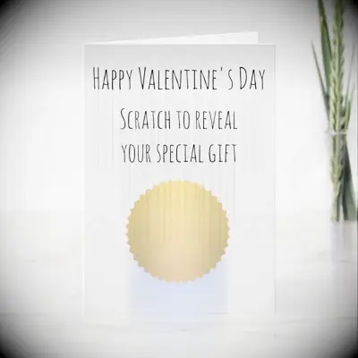 Scratch and reveal valentine