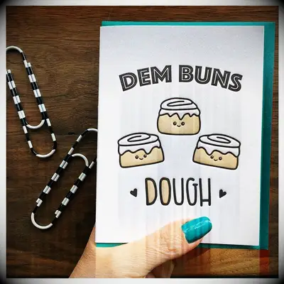 Cinnamon buns themed valentine