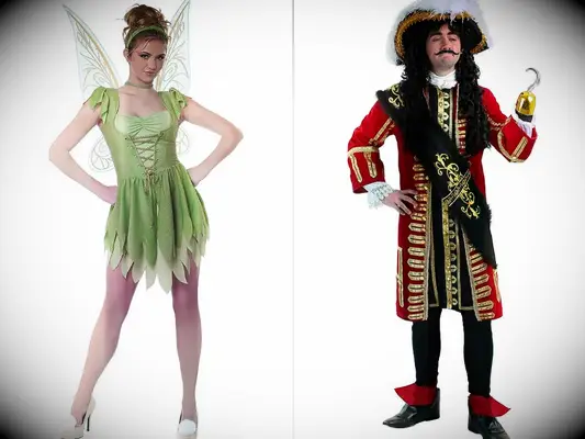 Tinkerbell and Captain Hook Couples Peter Pan Disney halloween costume