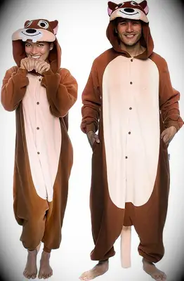 Adult Onesie Chip and Dale Couples Disney Halloween Costume
