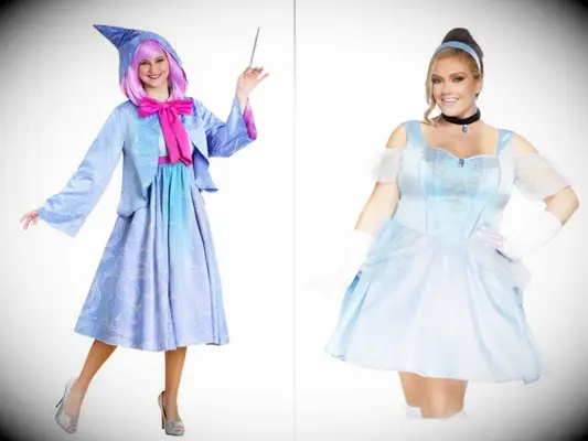Couples Cinderella and the Fairy Godmother Disney Cinderella Halloween Costume