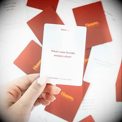 I Know card game for couples. 