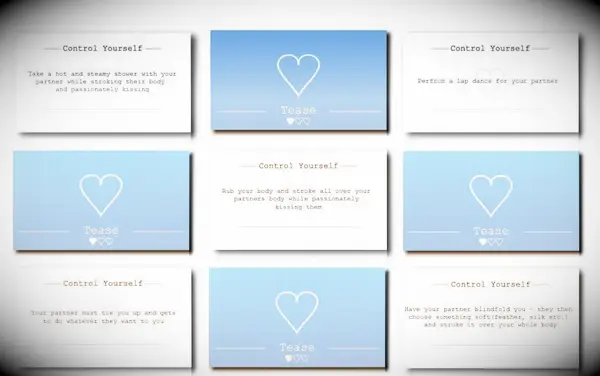 Printable couples game for intimacy. 