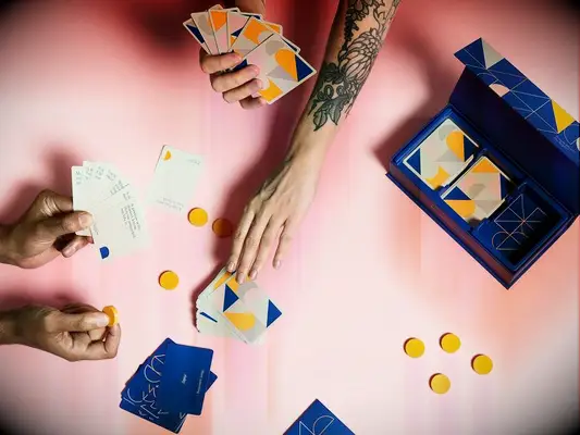 Couple playing storytelling relationship game