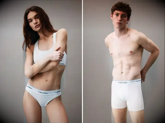 White matching underwear