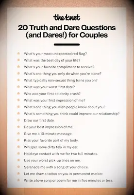 20 truth and dare questions for couples