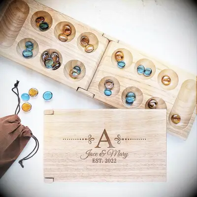 Custom mancala game idea for couples. 