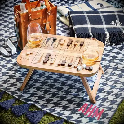 Wine and backgammon table game idea for couples. 
