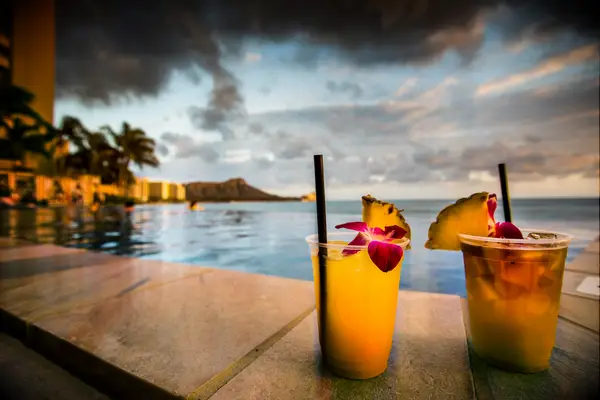 Mai tais on Hawaii beach