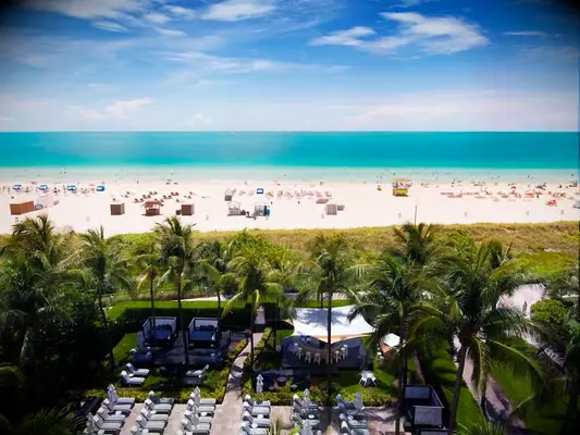 Hilton Bentley Miami south beach views from the hotel of clear water and a dreamy view