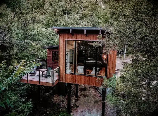 Book a romantic weekend at TreeLoft at BaseCamp at Cedar Fork