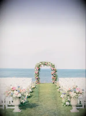 cliff house maine beautiful overlook ceremony arch