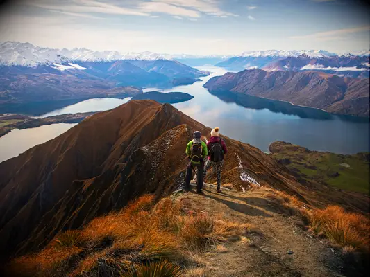 Couple at Mt. Roy in New Zealand