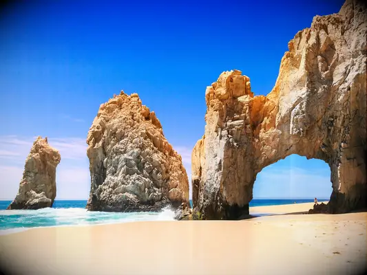 Rocks on the beach in Cabo