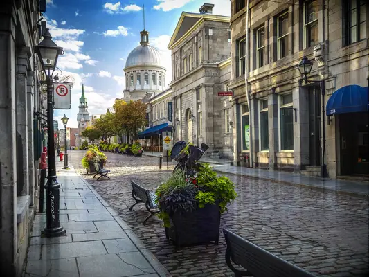 Cobbled street in Montreal