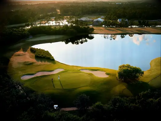 Aerial view of golf course