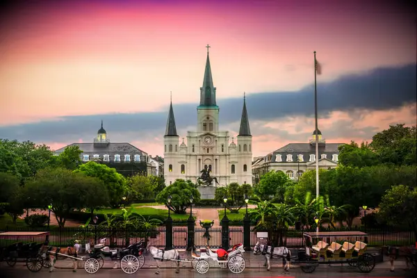 new orleans skyline pretty colors