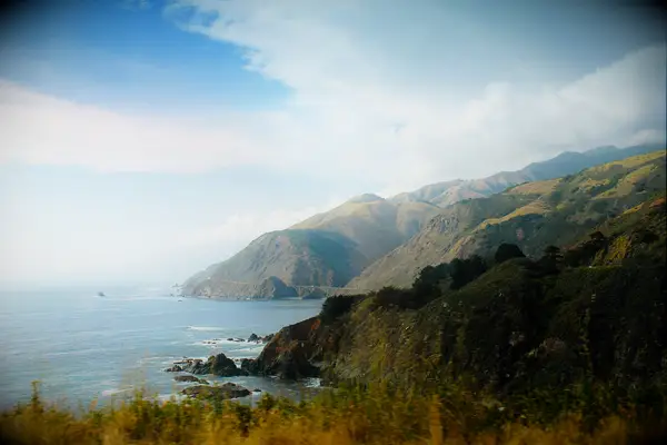 big sur destination wedding photo of sea and mountains and pacific coast highway on a pretty day