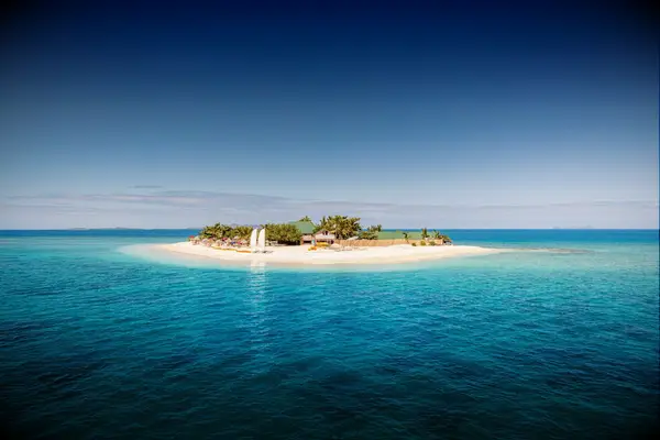 Beautiful small island in the middle of the south pacific ocean