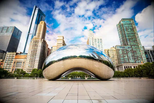 Famous Cloud Gate Sculpture Chicago