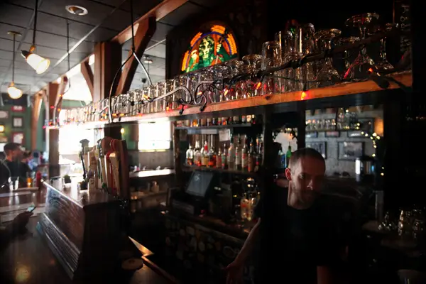 Inside Jack of the wood bachelorette party bar in asheville, north carolina