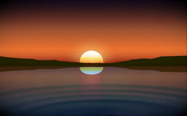 Funny sunset captions - The sun sets over a river 