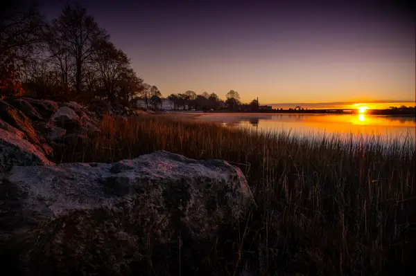 beautiful sunset cove portland maine bay