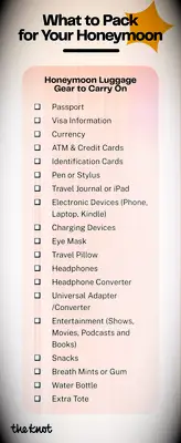 La liste des emballages de lune de miel essentiels pour votre bagage à main et vos bagages