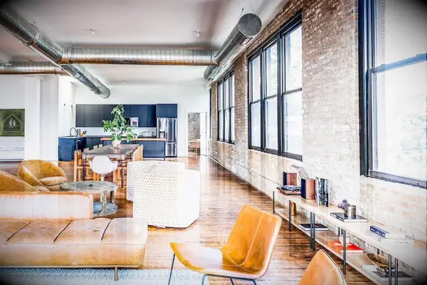 Living room with open lighting