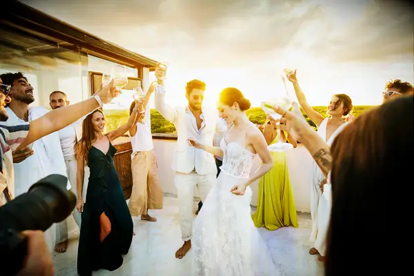 Mexico wedding on a resort rooftop venue