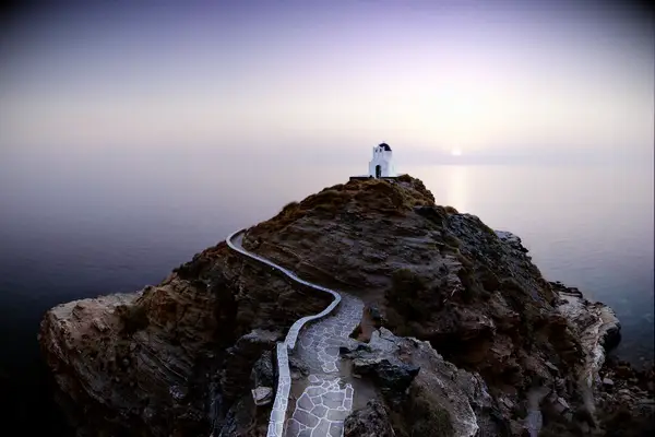 Stunning views of the hilltop in Sifnos, Greece