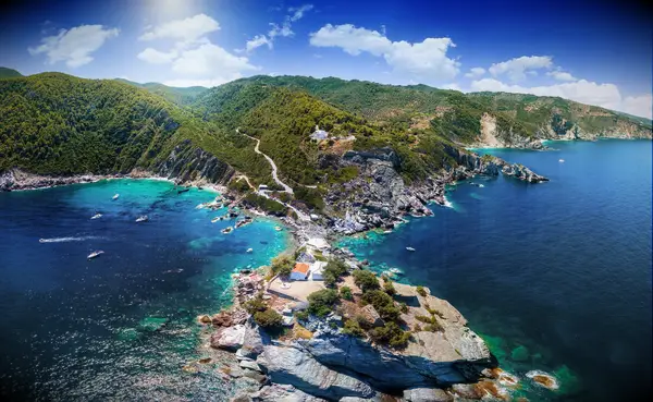 The sunny beaches of Skopelos in Greece