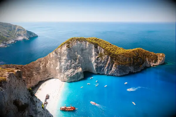 The blue and white beaches of Zakynthos, Greece