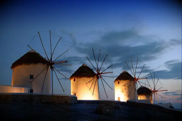 Windmills in Mykonos, Greece